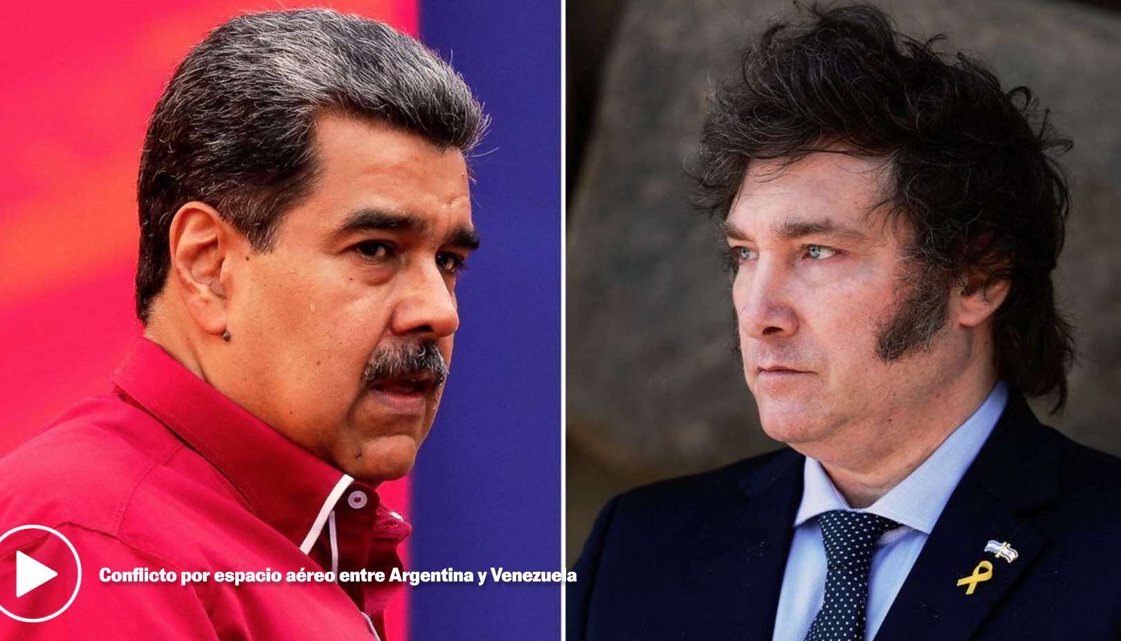 Conflicto a?reo: Milei vs. Maduro